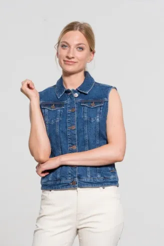 Feuervogl Feuervogl Damen vegan Weste Denim Sana Medium