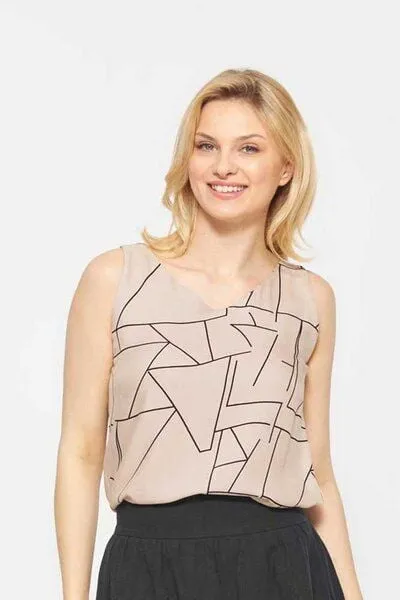 WiDDA berlin WiDDA berlin Beige Sommerbluse VAU aus ECOVERO® Viskose