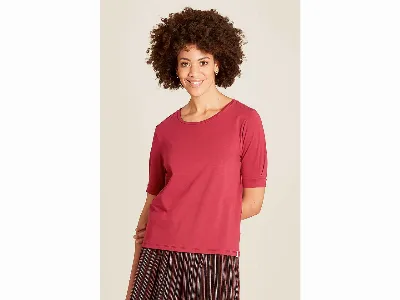 tranquillo tranquillo Bio-Damen-T-Shirt mit längeren Ärmel, anemone,