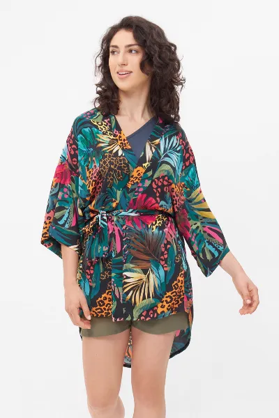 Widda Widda Damen vegan Jacke Uma Tropic Print Multicolor