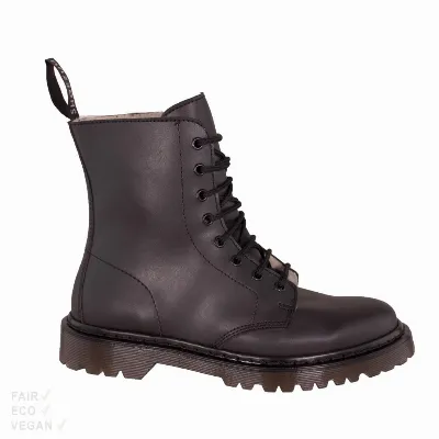 Shoezuu Vegan Shoezuu 8 Eye UK Boots Winter schwarz