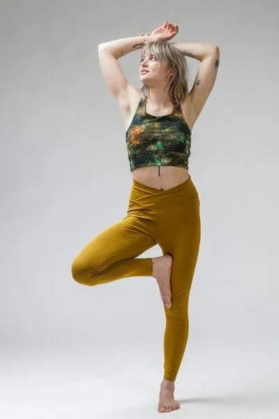 YogiLiebe YogiLiebe Yoga Legging Maitri aus zertifizierter Bio-Baumwolle mit V high waist Bund