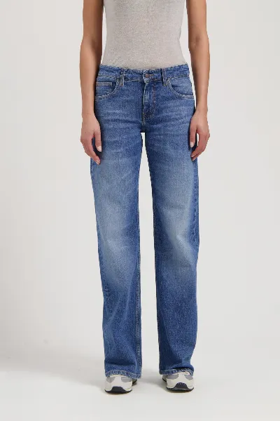 MUD Jeans MUD Jeans Damen vegan Jeans Mid Loose Cleo Old Stone