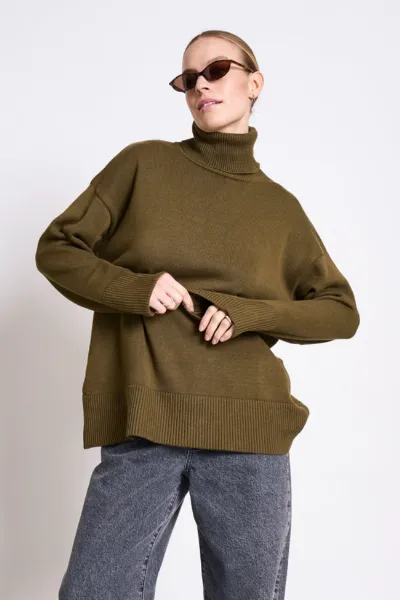 JAN N JUNE JAN 'N JUNE Damen vegan Rollkragenpullover Mua Woody
