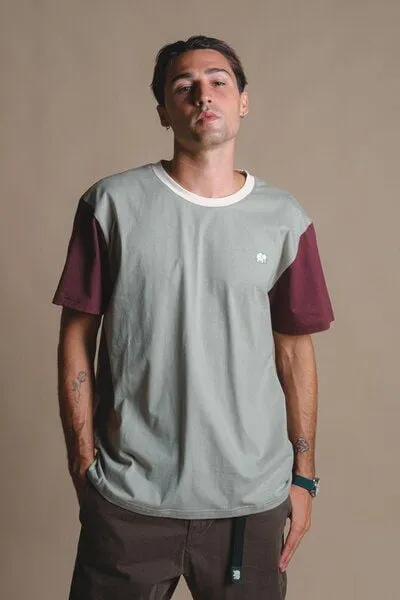 Trendsplant Trendsplant Color Block T-Shirt Iron Veil