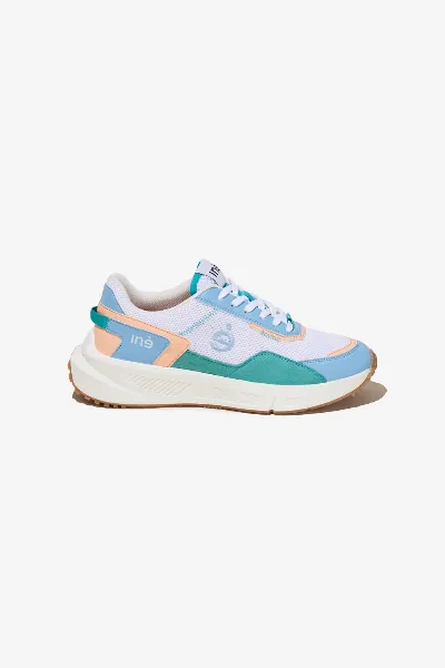 Iné Iné Herren vegan Sneaker Vibes Koralle Und Pastellblau