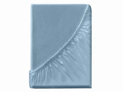  Spannbettlaken Eco-Jersey-Interlock aus Bio-Baumwolle 140-160 x 200 cm, aquamarin