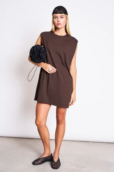 JAN N JUNE JAN 'N JUNE Damen vegan Kleid Naniti Schlamm