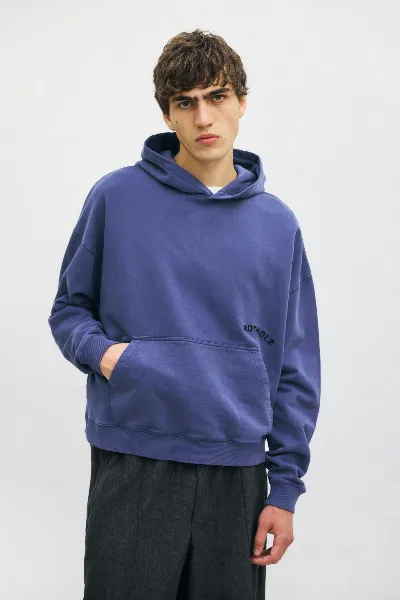 Rotholz Rotholz Herren vegan Hoodie Logo Washed