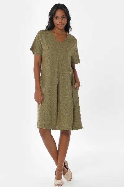 ORGANICATION ORGANICATION Damen vegan Shiftkleid Olivgrün