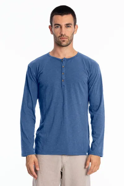 RAVENS VIEW IBIZA RAVENS VIEW IBIZA Herren vegan Tee Dylan Indigoblau