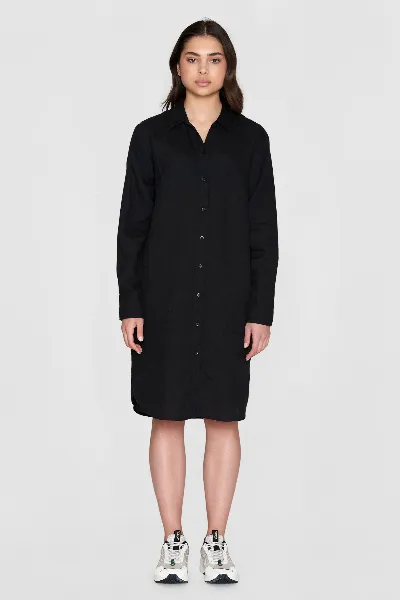 KnowledgeCotton Apparel KnowledgeCotton Apparel Damen vegan Kleid Classic Black Jet