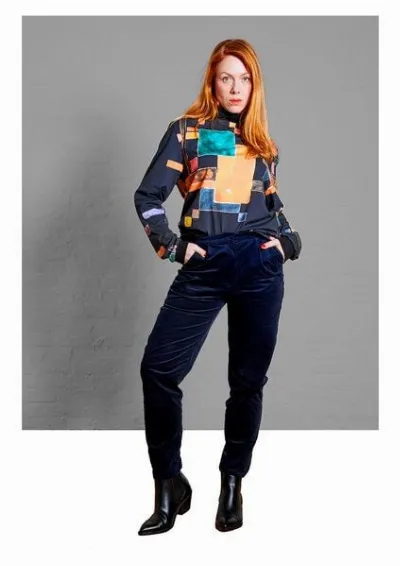 Sophia Schneider-Esleben Sophia Schneider-Esleben Ann - Damenhose, Cordhose, Bundfaltenhose, Highwaist aus Bio-Baumwolle