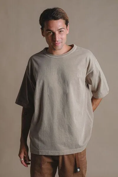 Trendsplant Trendsplant Essential Pigment Heavyweight Oversized T-Shirt Brindle