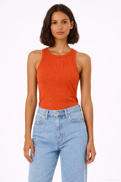 KnowledgeCotton Apparel Top Racer Rib