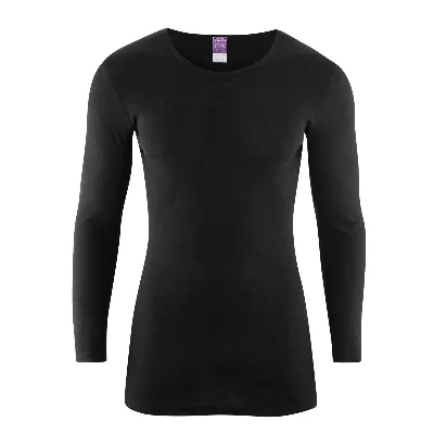 Living Crafts LIVING CRAFTS - Herren Langarm-Unterhemd - Schwarz