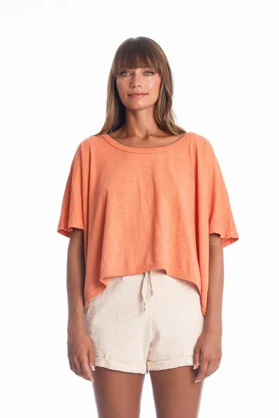 RAVENS VIEW IBIZA RAVENS VIEW IBIZA Damen vegan Top Square Apricot