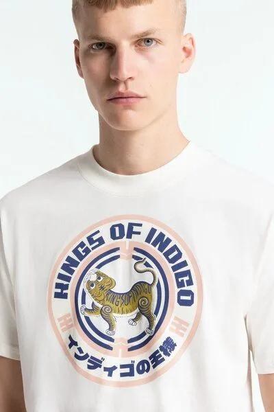 Kings Of Indigo Herren T-Shirt PENDA Tiger Cloud von KINGS OF INDIGO, Biobaumwolle