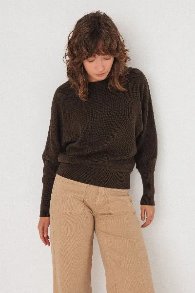 SKFK SKFK Damen vegan Strickpullover Ibar Braun