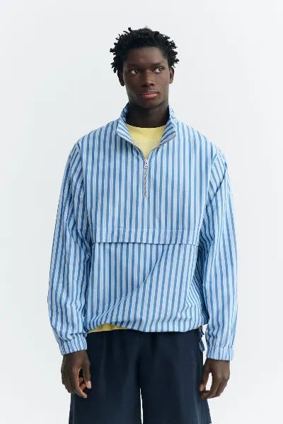 Thinking MU Jacke Reed Begur Stripes Blau