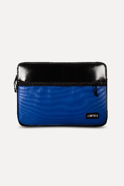 UNBEGUN UNBEGUN Herren vegan Laptop-Tasche Mit Fronttasche Schwarz/Blau