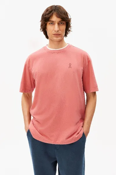 ARMEDANGELS T-Shirt Maarkos Iconic &Aring; Rosa