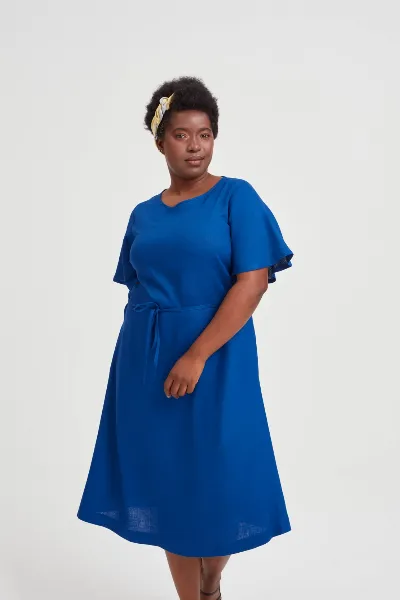 AYANI AYANI Damen vegan Kleid Nika Ocean Blue