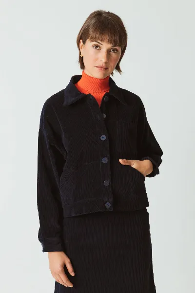 SKFK SKFK Damen vegan Jacke Zohargi Marineblau