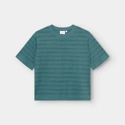 Dedicated DEDICATED T-Shirt Vadstena Lace - Mediterranea Green