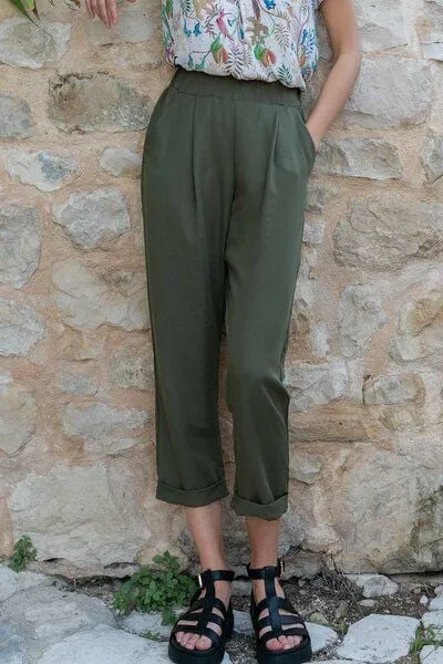 WiDDA berlin WiDDA berlin Bundfaltenhose oliv aus TENCEL®