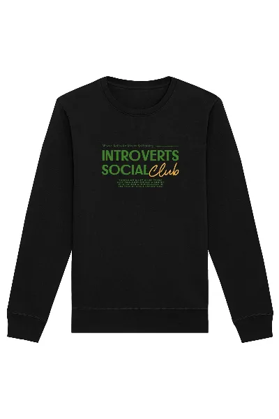 Oat Milk Club Oat Milk Club Damen vegan Sweatshirt Introverts Social Club