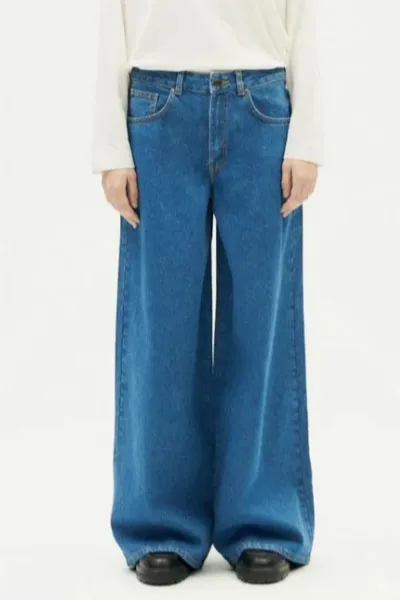 thinking mu Thinking MU Damen vegan Jeans Weites Bein Hedda Denim Blau