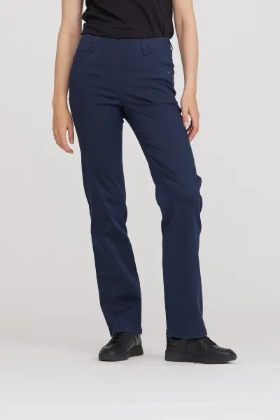 LAURIE LAURIE Damen vegan Hose Tracy Straight Ml Marineblau