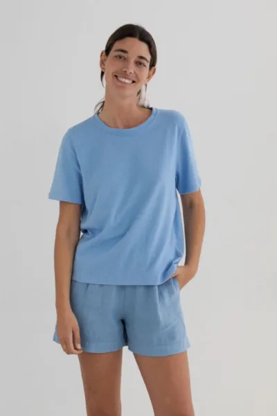 TWOTHIRDS TWOTHIRDS Damen vegan Top Adele Denim Blue