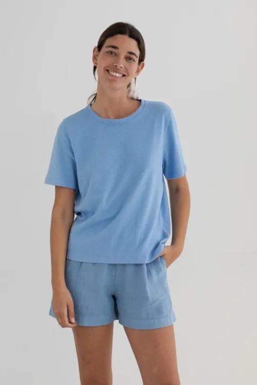 TWOTHIRDS TWOTHIRDS Damen vegan Top Adele Denim Blue