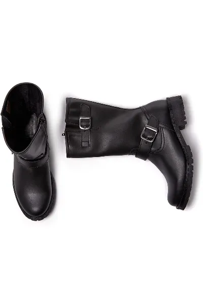 Will's Vegan Store Will's Vegan Store Damen vegan Motorradstiefel Mittellang