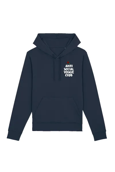 Oat Milk Club Oat Milk Club Damen vegan Anti Social Veggie Club - Hoodie Aus Bio-Baumwolle Navy