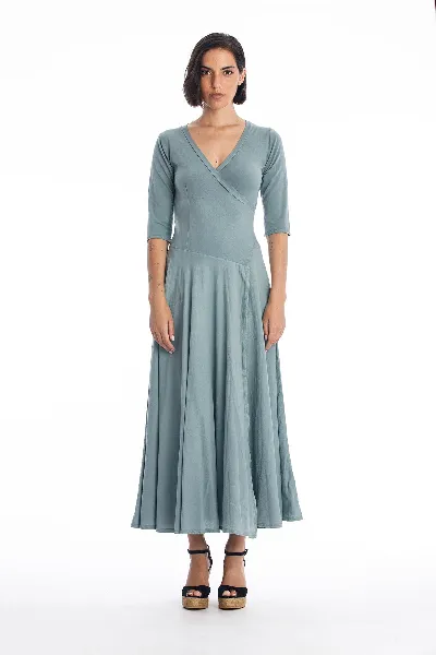 RAVENS VIEW IBIZA RAVENS VIEW IBIZA Damen vegan Veronika Kleid Chinois Grün