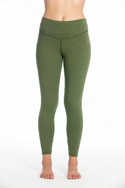 RAVENS VIEW IBIZA RAVENS VIEW IBIZA Damen vegan Yoga Legging Plus Waldgrün