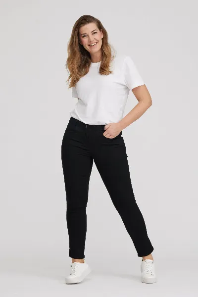 LAURIE LAURIE Damen vegan Hose Serene 5-Pocket Regular Short Length