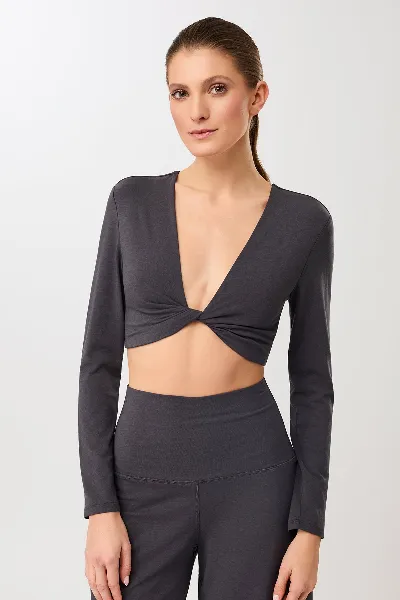 mandala MANDALA Damen vegan Top Support Longsleeve Onyx