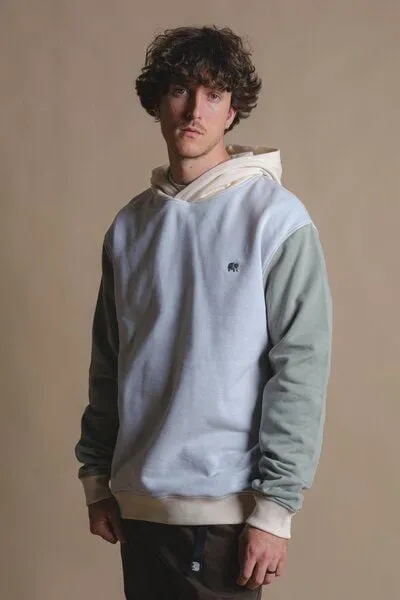 Trendsplant Trendsplant Color Block Hoodie Steel Haze