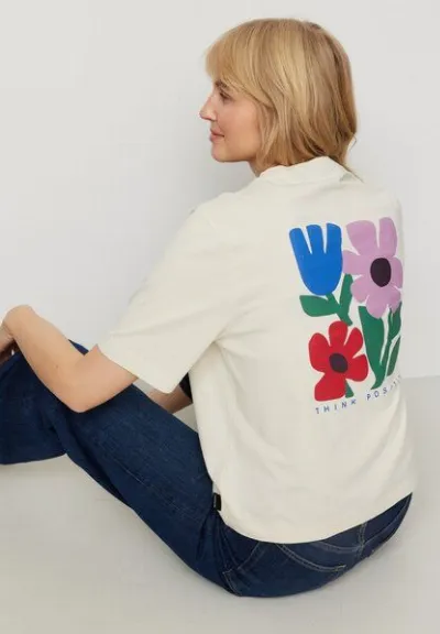 recolution Damen T-Shirt aus Bio-Baumwolle - AZOLLA THINK POSITIVE - recolution