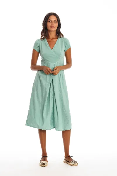 RAVENS VIEW IBIZA RAVENS VIEW IBIZA Damen vegan Kleid City Cameo Grün