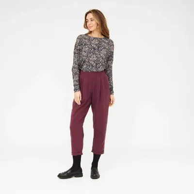 WiDDA berlin WiDDA berlin Bundfaltenhose JUPP beere aus ECOVERO®