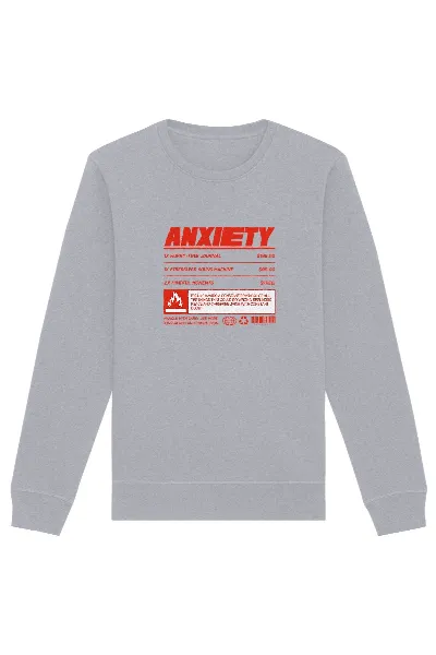 Oat Milk Club Oat Milk Club Damen vegan Sweatshirt Anxiety Heather Grey