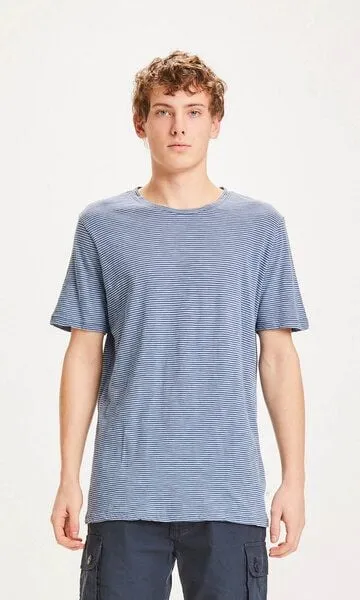 KnowledgeCotton Apparel KnowledgeCotton Apparel T-Shirt - ALDER narrow striped tee - aus Bio-Baumwolle