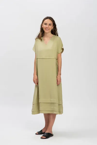 MATONA MATONA Damen vegan Kleid Tencel Schiefergrün