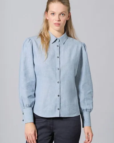 HempAge HempAge Moderne Manschettenbluse Hanf/Biobaumwolle