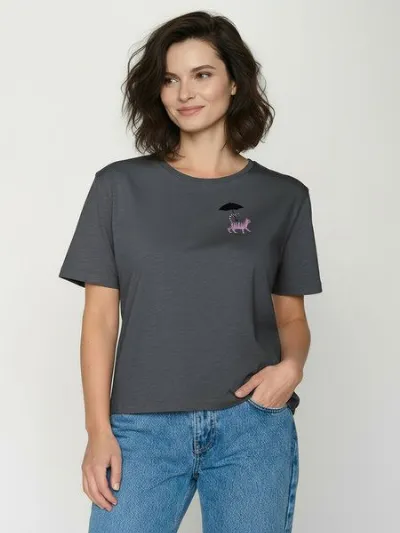 GreenBomb GREENBOMB Cat Walk Nova - Kastiges T-Shirt aus Bio-Baumwolle / hochwertiger Print / GOTS / Fair & Vegan